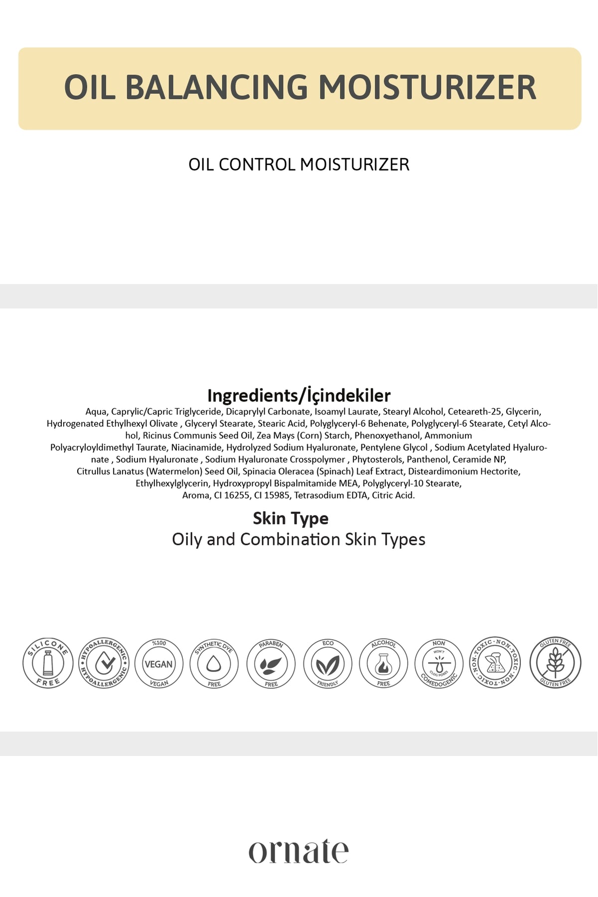 Lightweight Hydrating Cream for Oily Skin